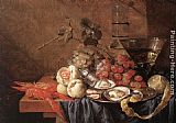 Jan Davidsz De Heem Canvas Paintings - Fruit and Seafood